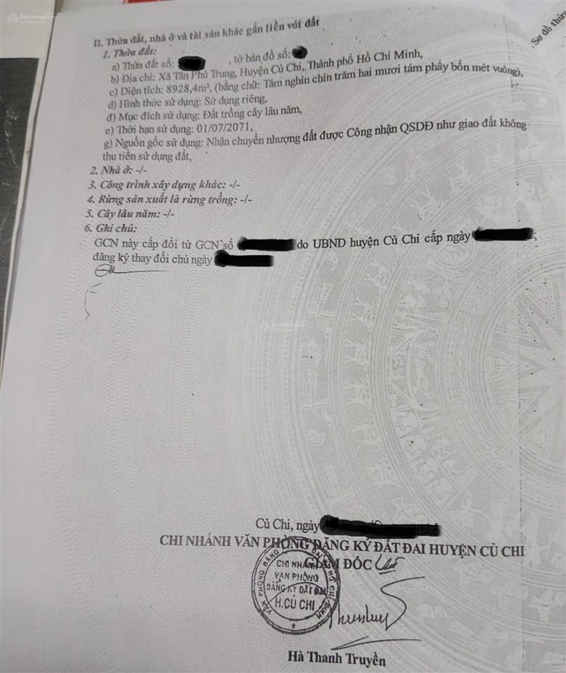 Bán đất tcln hẻm 5m(xt) nguyễn thị lắng, p.tp trung, h.cc 38 tỷ