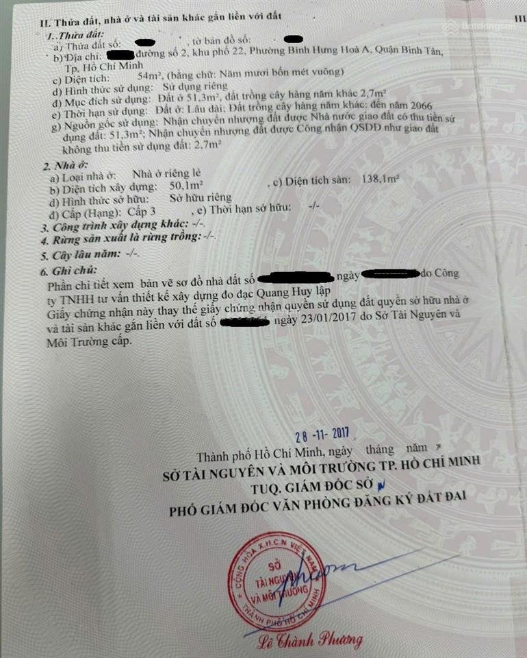 Bán nhà mtn bộ 6m (xh) đường số 2, p.bh hòa a, q.bt 5,45 tỷ