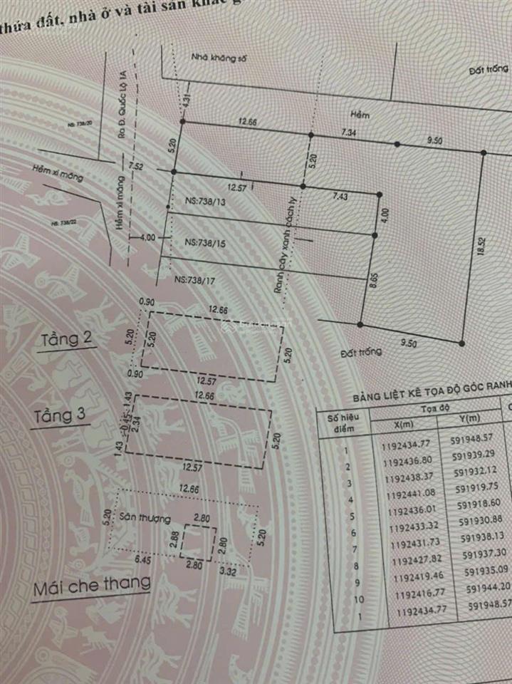 Bán nhà biệt thự giá rẻ 2mtnb 7m (xt) 738/11 quốc lộ 1a, p.b.h.hòa b, q.bt 9,49tỷ