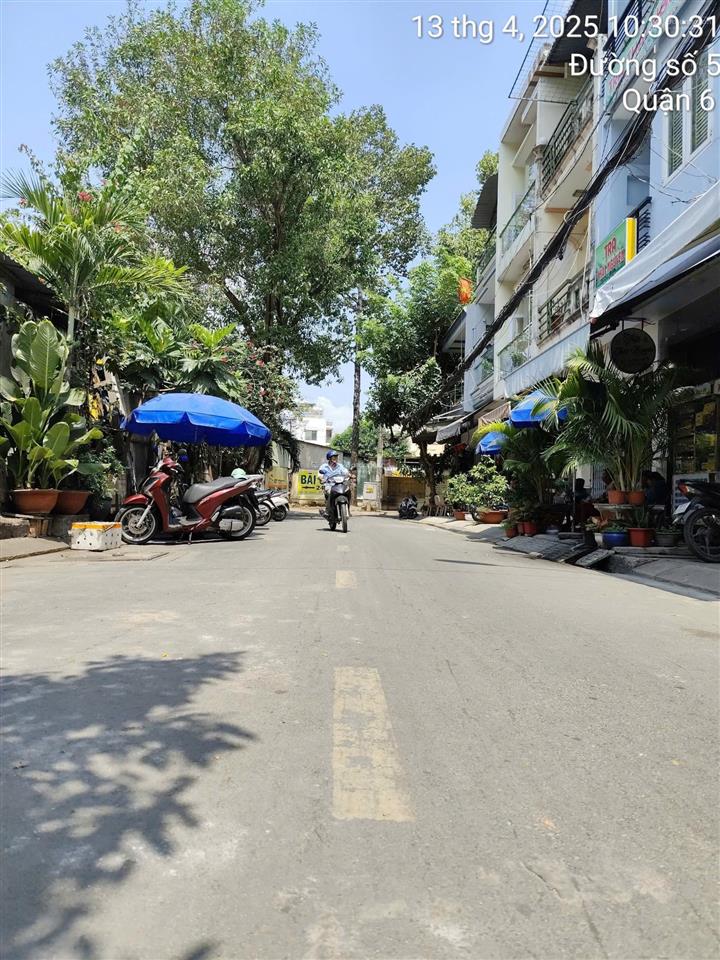 Cho thuê nhà mt đường số 5 (cư xá đài rađa), p.13, q. 6, 9,5tr.