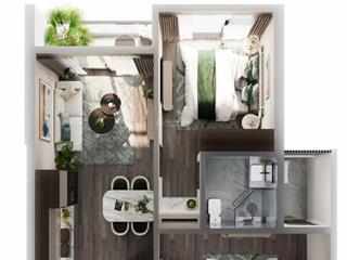 Bán căn giá tốt, 58m²  2n2vs  3,1 tỷ bàn giao full nội thất liền tường, tặng chỉ vàng