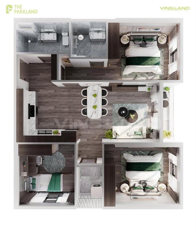 Bán căn hộ cc 3 ngủ the parkland  imperia ocean city, 4,7 tỷ với ls 0% trong 24 tháng