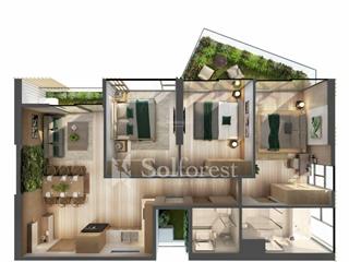 Chủ nhà gửi bán gấp 3 ngủ solforest view đảo giá 7,330 bao phí full nội thất