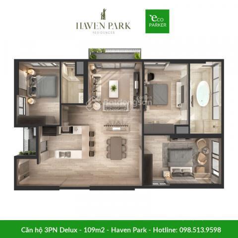 Hơn 7 tỷ đồng căn hoa hậu 3 phòng ngủ haven park residences