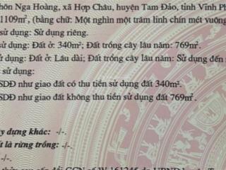 Chính chủ bán 1109m thổ cư cạnh trường tiểu học hợp châu