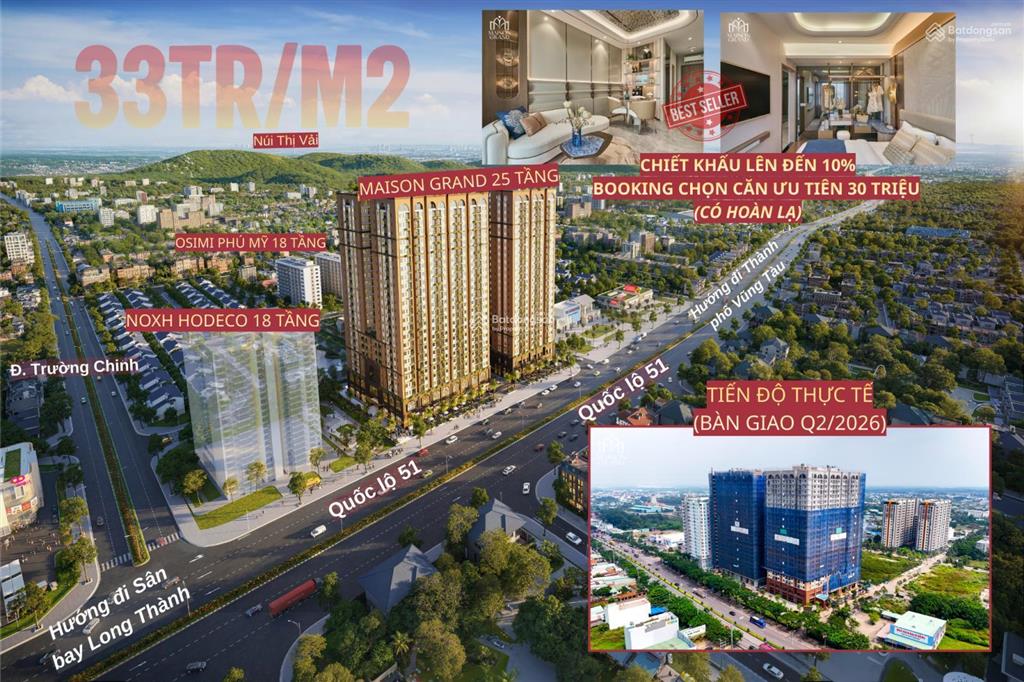 Lựa chọn vàng lúc này ch 2pn hạng sang full nội thất maison grand  quý 2 nhận nhà cho thuê 15tr/th