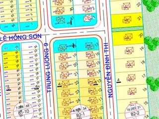 Bán lô góc đất biệt thự 2 mặt tiền đường 7m5 nguyễn đình thi và lê hồng sơn, hòa xuân, đà nẵng