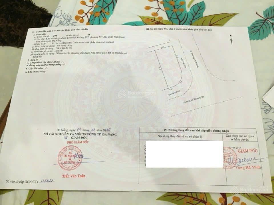 Bán góc an thượng 29, ngũ hành sơn, đà nẵng, sau lưng đỗ bá, vị trí cực sầm uất.  0934 863 ***