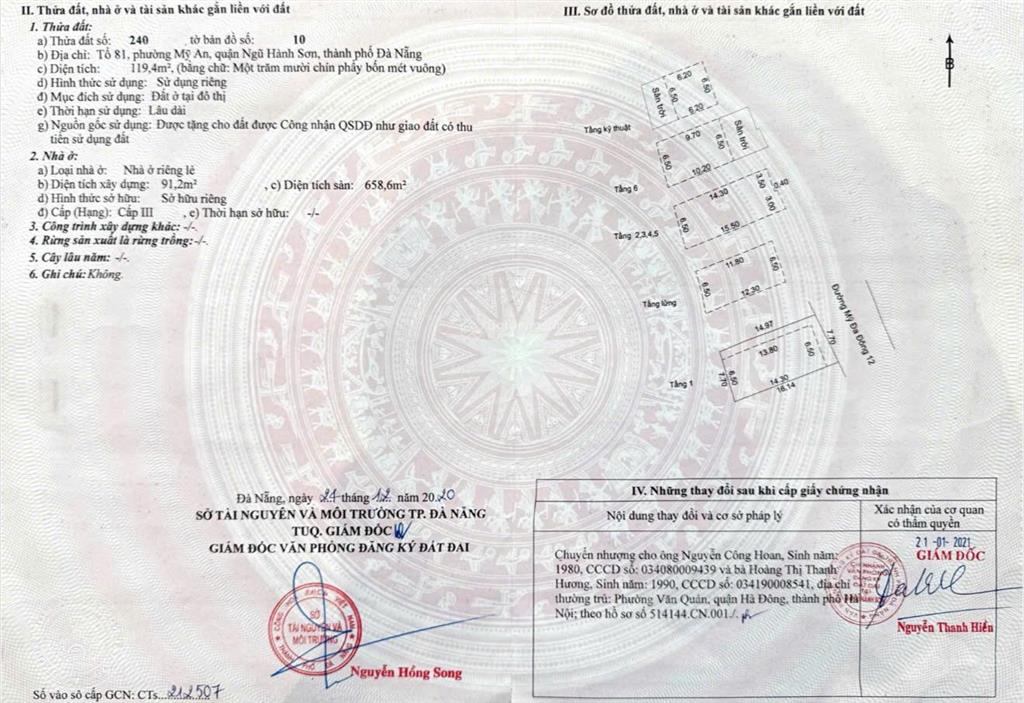 Bán góc phan tứmỹ đa đông 12, cách biển 100m kh 0934 863 ***