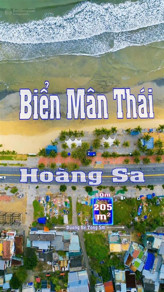 Bán cặp đất đường hoàng sa, sơn trà, đà nẵng
 diện tích 205m2 mặt tiền 10m, xây cao tầng