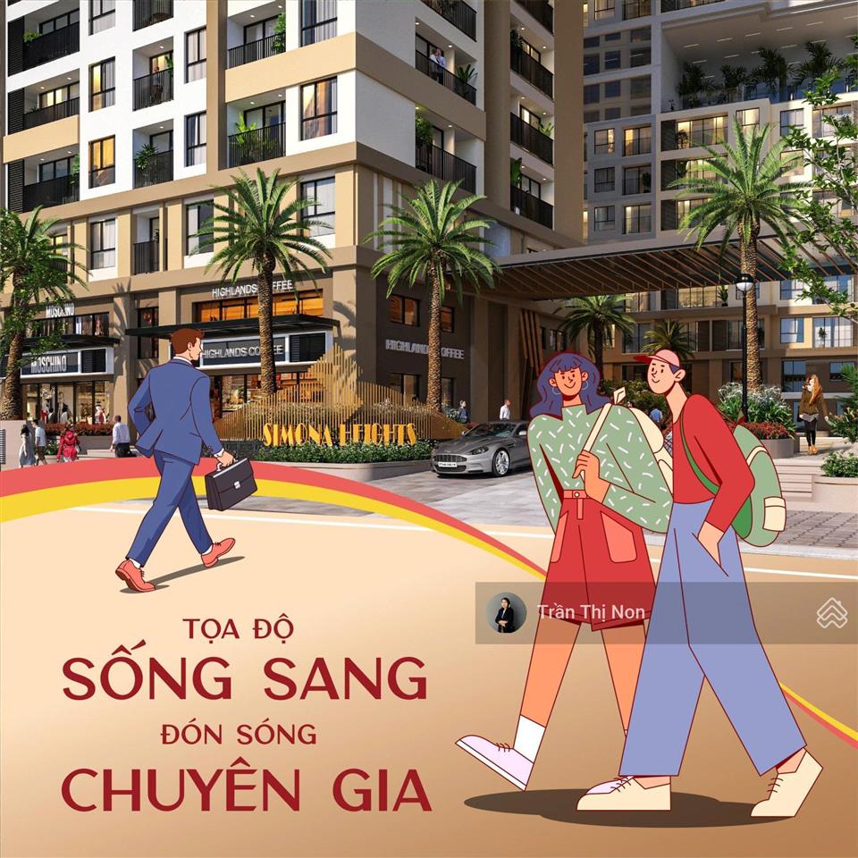 Căn hộ hạng sang simona heights 2pn tặng full nội thất 5 sao  miễn phí quản lý 3 năm kể cả gym bơi