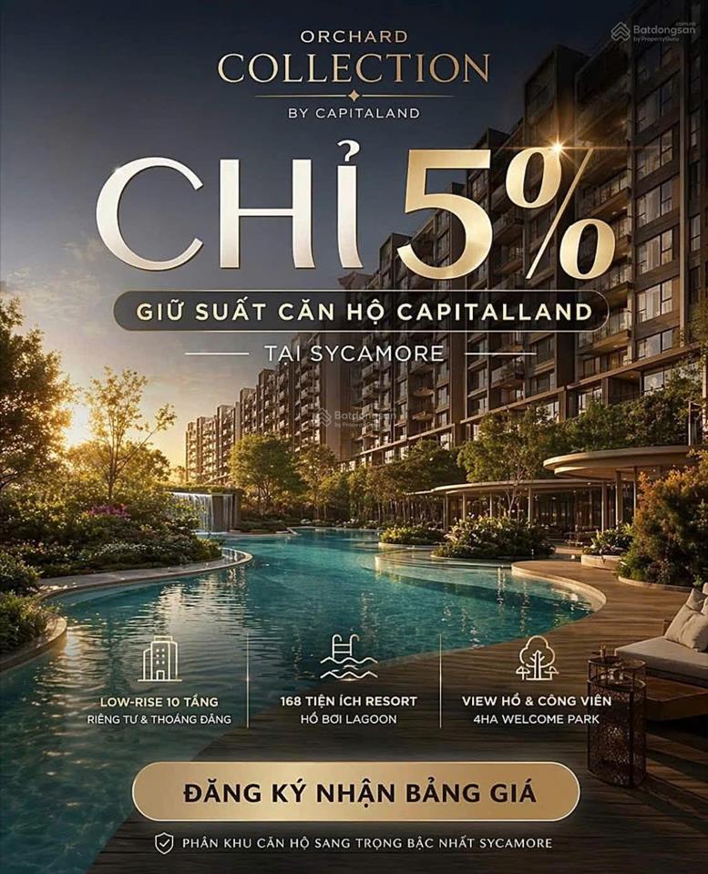 Suất ưu tiên! chỉ 300tr sở hữu ngay orchard collection capitaland ck 200tr +5% ++ ngày mở bán