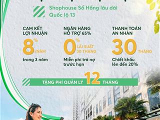 Chỉ 50tr/m2 3,6 tỷ sở hữu ngay shophouse urban green đã có sổ nhận ngay 2535tr/th, ck lên đến 30%