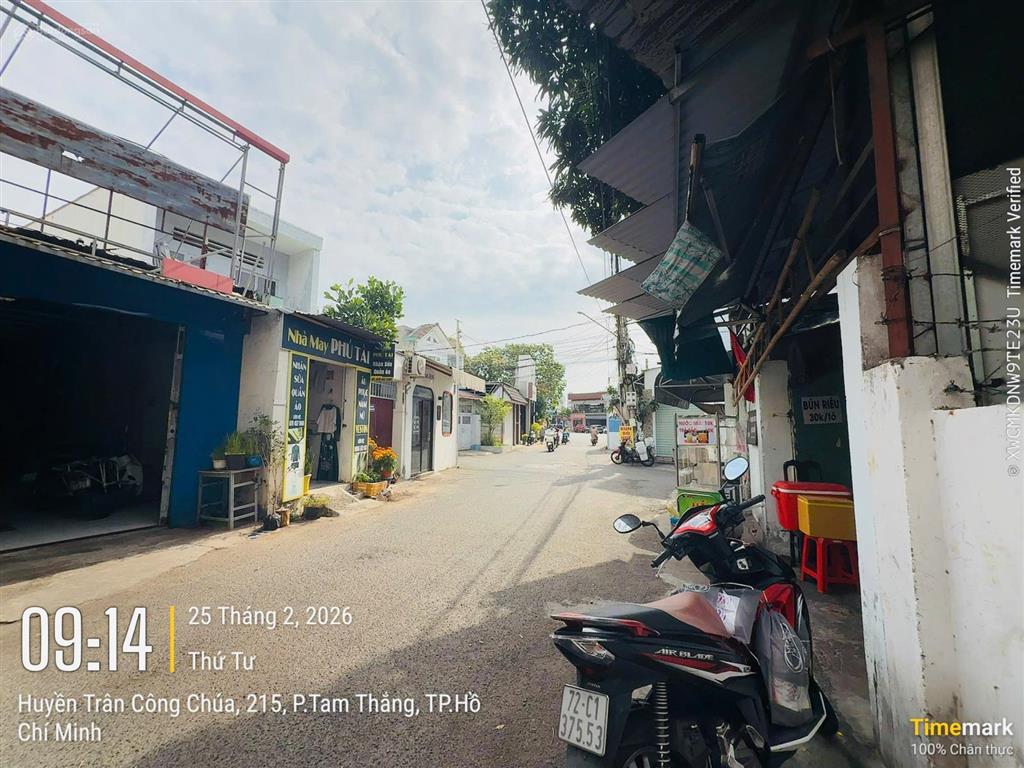 Bán đất nhà cấp 4 đường huyền trân công chúa, p8, cách trục thống nhất mới 25m, full thổ cư 132,8m2