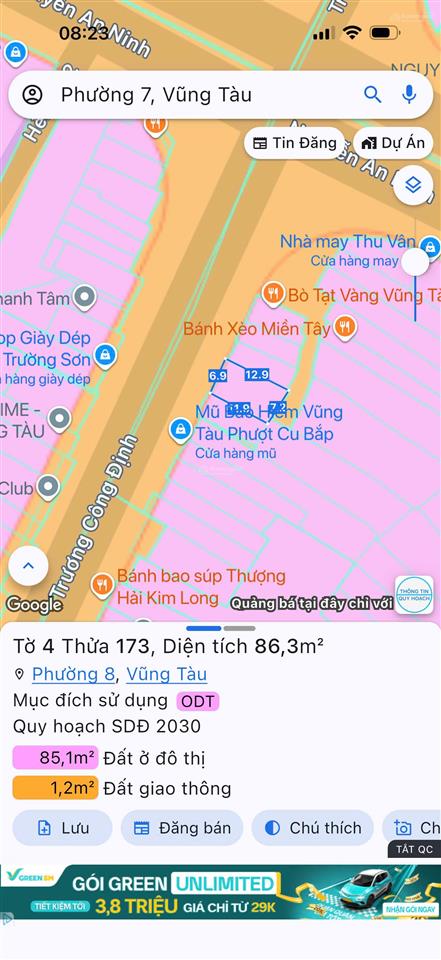 Bán nhà 2 mặt tiền đường trương công định ngay ngã tư giao nguyễn an ninh, phường 8, vũng tàu