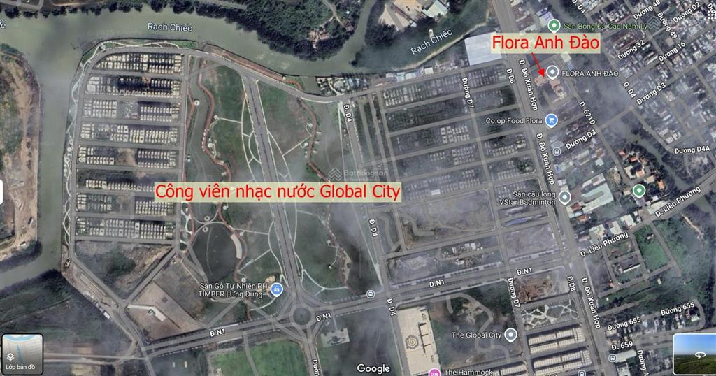 Bán cc flora anh đào đối diện global city dt 55m2 giá 2.8 tỷ  sổ hồng full nội thất