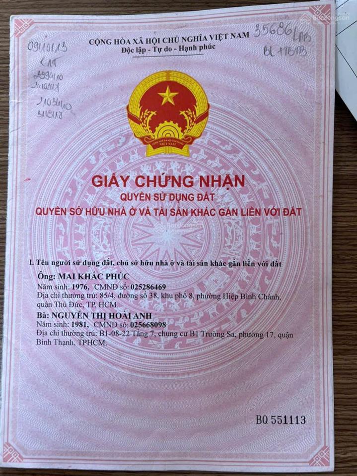 Bán nhà cấp 4 chính chủ, cao ráo không ngập nước, thuận tiện đi lại vào trung tâm tphcm