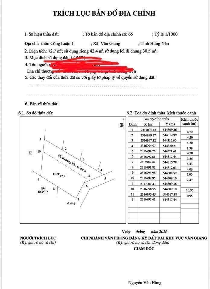 Bán nhanh lô góc 42,2m2 công luận 1, văn giang, hưng yên giá chỉ nhỉnh 2 tỷ, sát vành đai 3,5