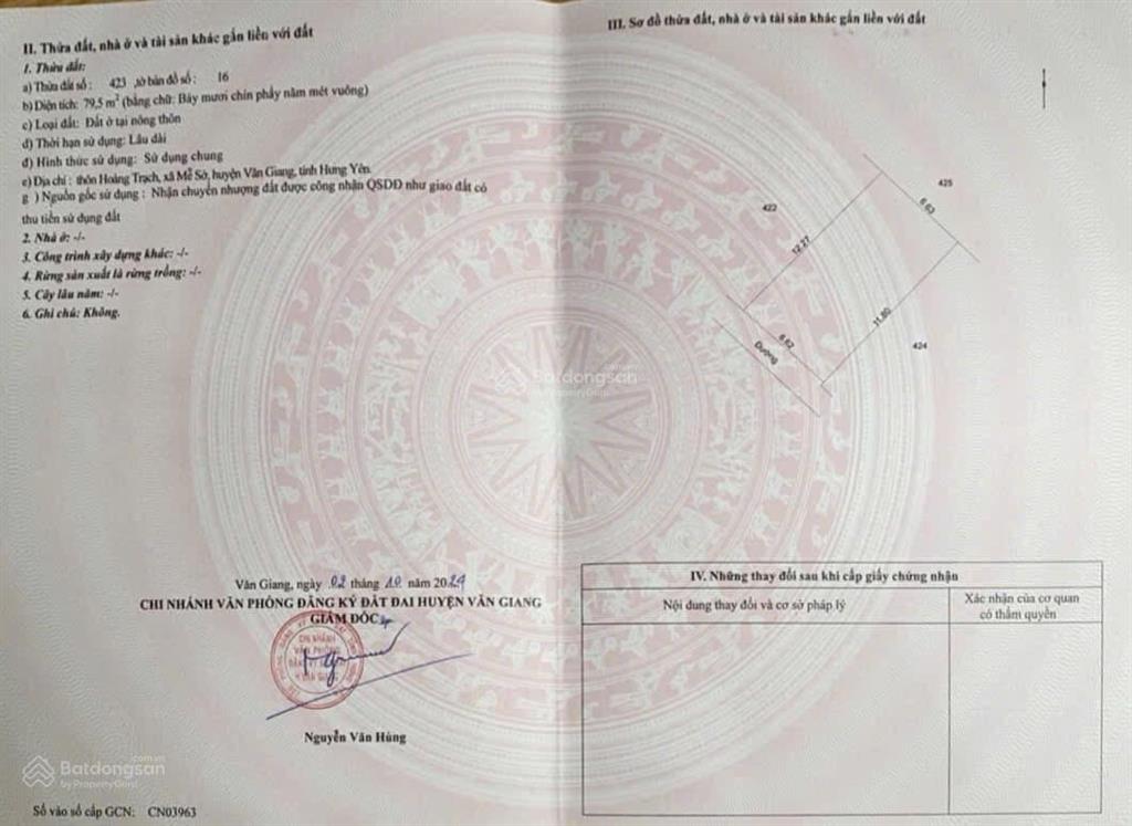 Nhỉnh 3 tỷ sở hữu ngay 79,5m2 vành đai 4, mễ sở, văn giang