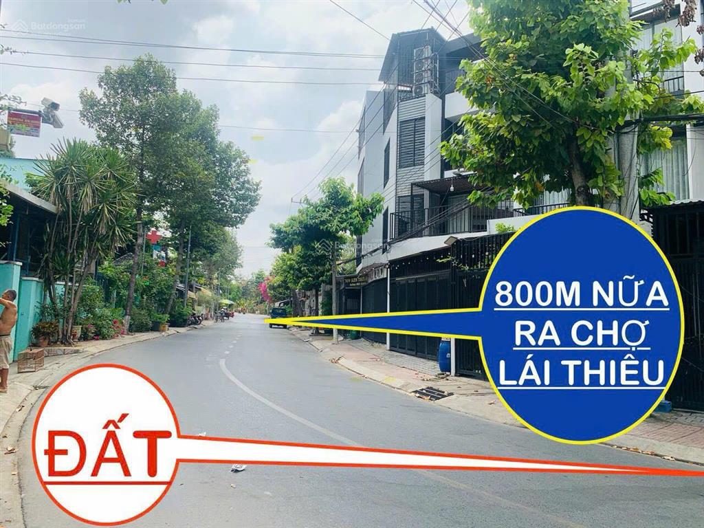 Bán đất mặt tiền lái thiêu 60 dt 120m2 sẵn 750m2 tc gần sông sài gòn, giá tốt chỉ 5.2 tỷ