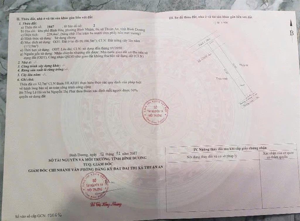 Bán đất bình nhâm, cách nguyễn chí thanh chỉ 20m dt 240m2 có 66m2 thổ cư, giá 3.9 tỷ