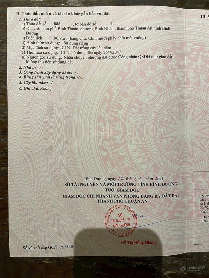 Bán đất giá rẻ bình nhâm 08, lái thiêu, tp hcm