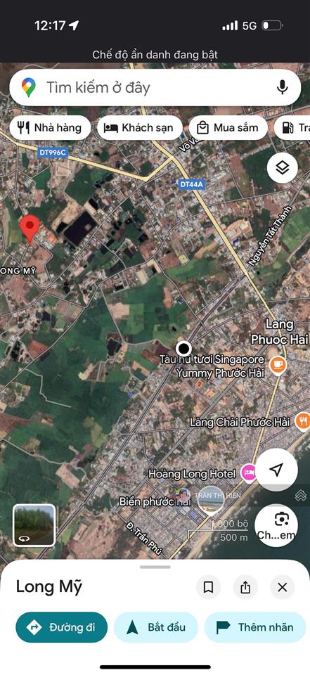 Trung tâm thị trấn phước hải  ngay trường tiểu học  cách biển phước hải chỉ 3km  1865m2  26x82m