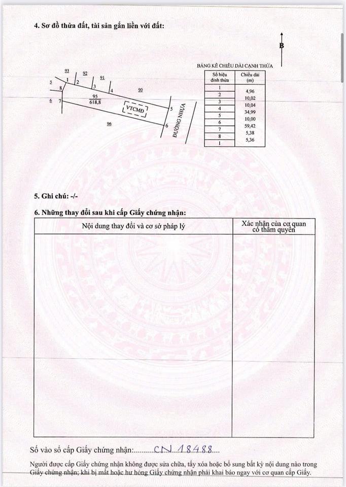 Ngay tỉnh lộ 44b  xã phước hải  tp hcm  618,8m2  10x62m