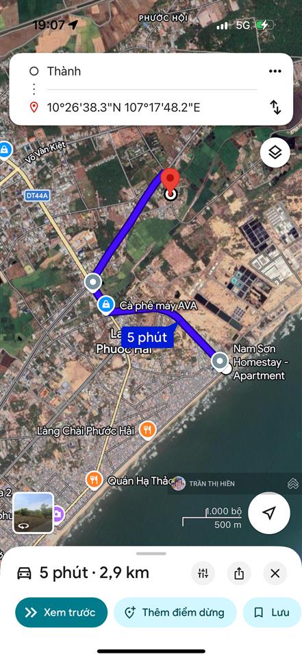 Bán đất xã phước hải cách biển chỉ 3km  dt 492m2  10x50m có 80m2 thổ cư