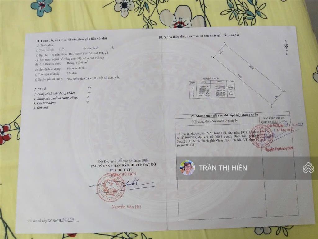 Rẻ nhất khu tái định cư còn lô này thôi ạ  tái định cư phước hải  mặt tiền lâm văn võ  5x20m