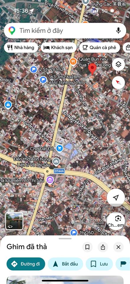 Mặt tiền đường nguyễn hùng mạnh  trung tâm thị trấn đất đỏ brvt ngay chợ đất đỏ  dt 650m2