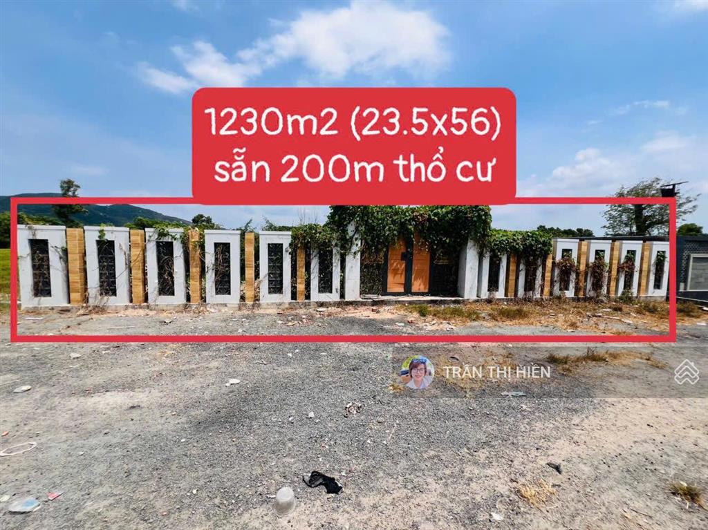 Vị trí đắc địa đi biển phước hải chỉ 2km đối diện coffee glamping đồng gió  1230m2  23x56m