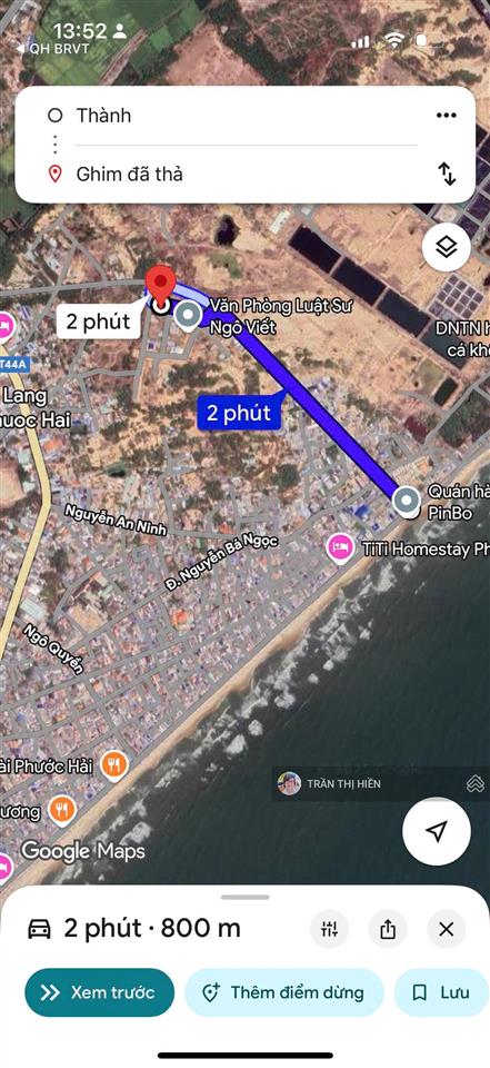 Cách biển chỉ 700m  tái định cư phước hải  phù hợp làm khách sạn  homestay  9x18m