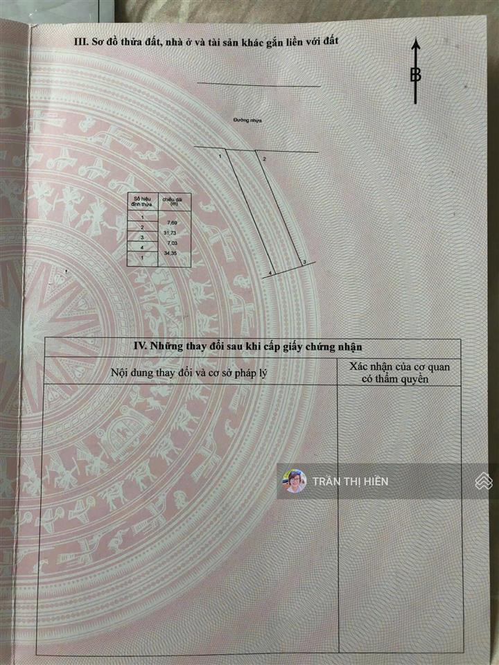 Đối diện bờ hồ sinh thái  biển lộc an  230m2 full thổ cư