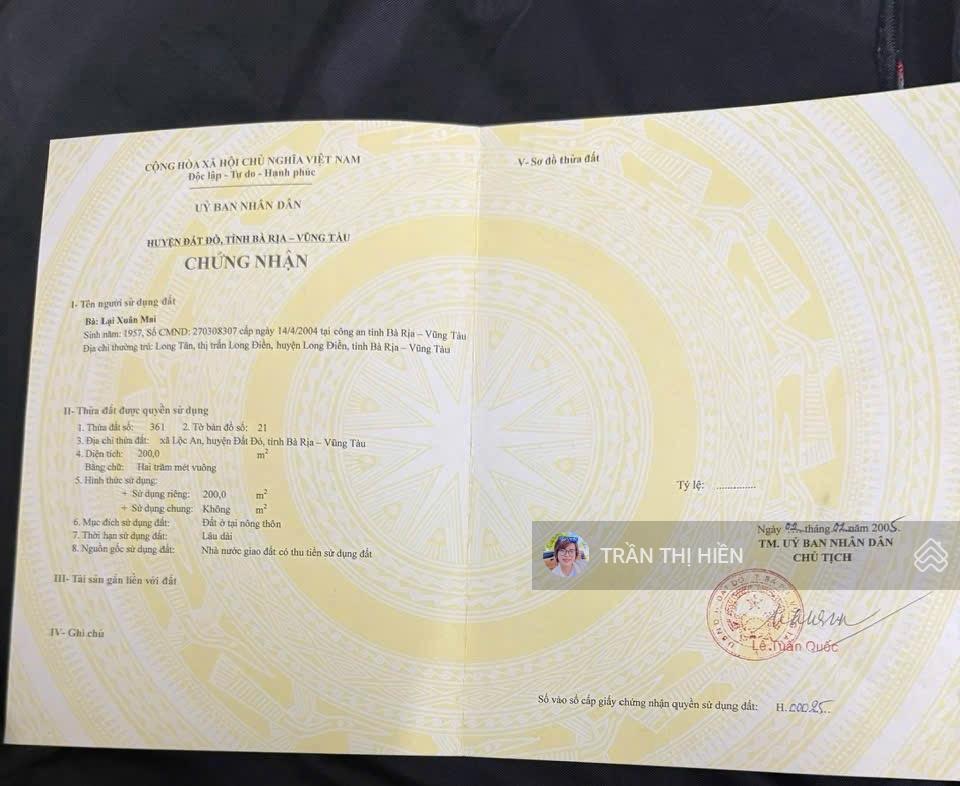 Kẹt hạ giá siêu tốt đất biển lộc an  cách bãi tắm lộc an 1km ngay chợ  trường học  8x25m