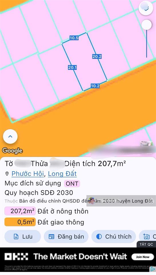 Ra gấp  mặt tiền trục chính đường hàng dương  biển lộc an  ngang 10x20m