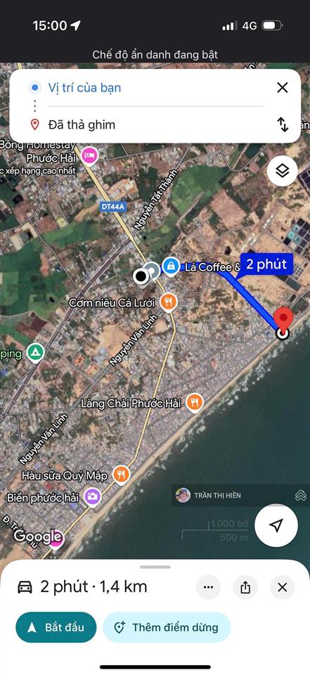 Mặt tiền bùi công minh, thị trấn phước hải, đi biển phước hải 1km  321m2  10x32m
