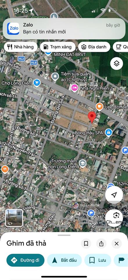 Mặt tiền trần hưng đạo  ngay coffee lee  285m2  ngay chợ long điền