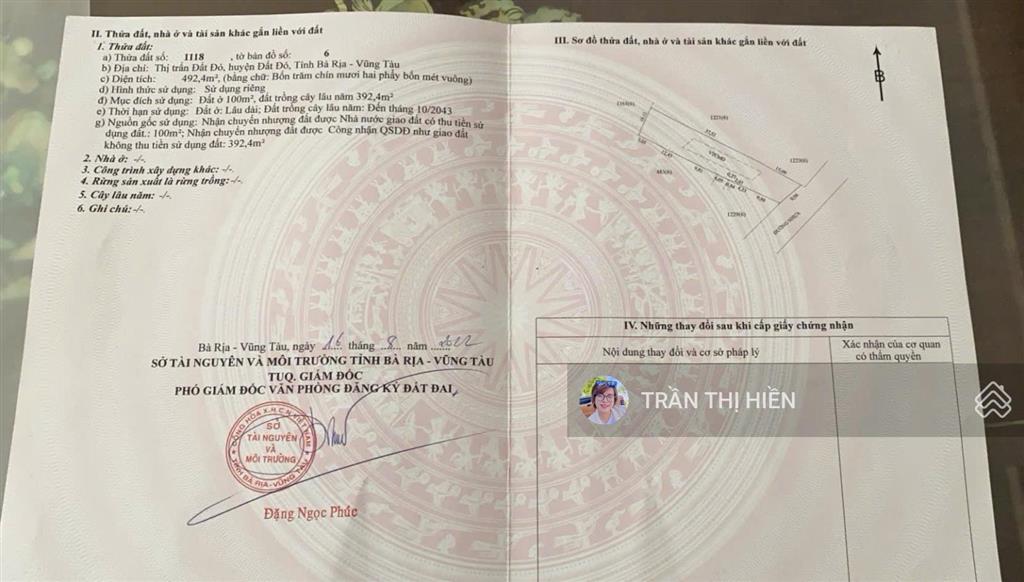 Mặt tiền đường nam kì khởi nghĩa  đất đỏ  492m2  quá ngộp