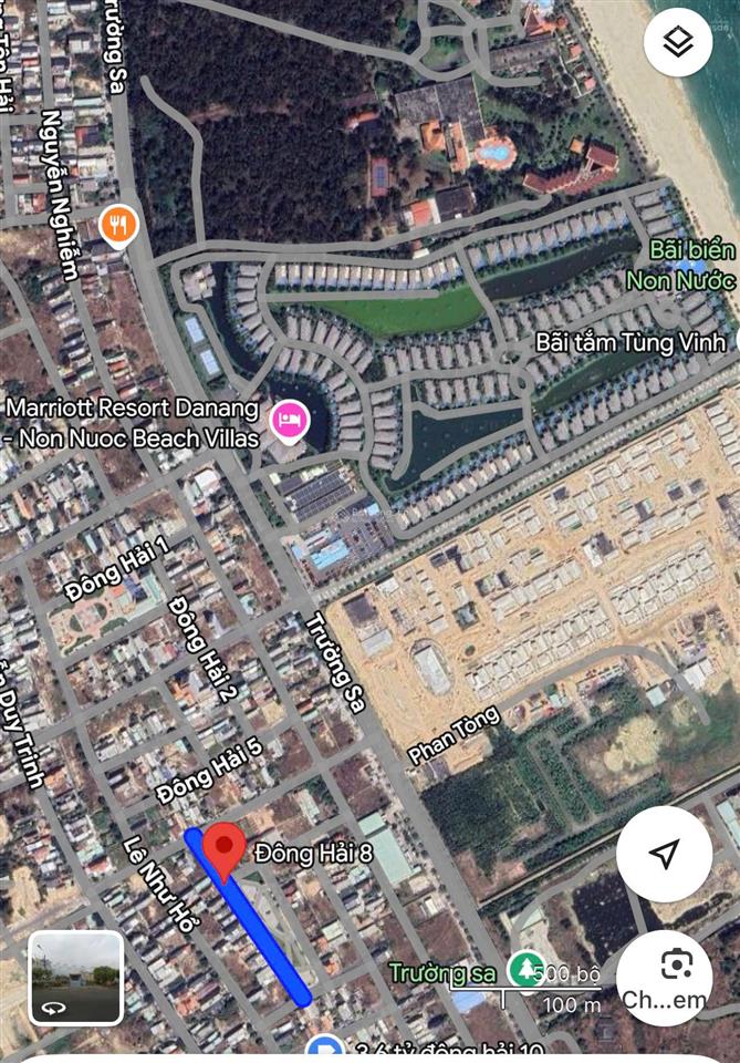 Bán lô đất đường đông hải 8 đối diện công viên ngay khu biển tân trà, ngũ hành sơn giá tốt 5,2 tỷ