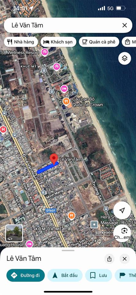 Bán cặp đất đường 7m5 lê văn tâm, khu biển sơn thuỷ, p. khuê mỹ, ngũ hành sơn giá tốt 15,8 tỷ/180m