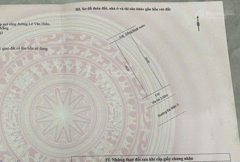 Bán đất mt đường đa mặn 2, gần công viên, gần bệnh viên nhi, p.ngũ hành sơn, đà nẵng. giá 7 tỷ/90m2