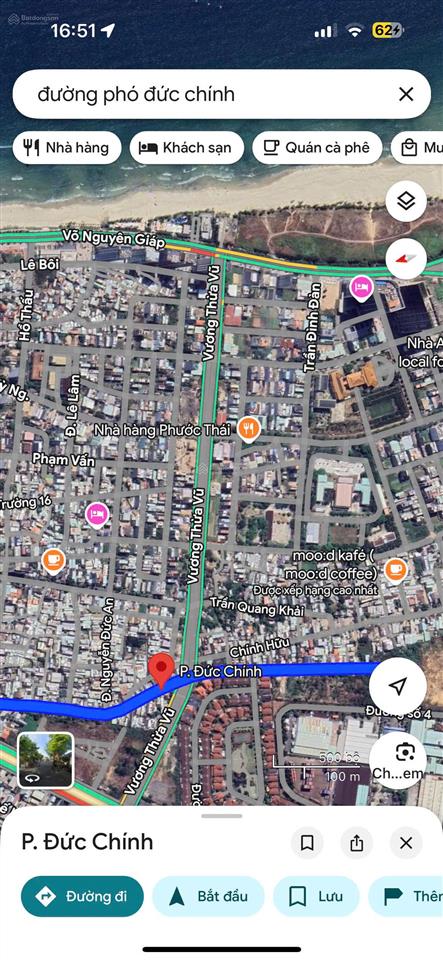 Bán gấp lô đất 100m2 đường phó đức chính gần vương thừa vũ, gần biển mỹ khê, sơn trà giá rẻ 8,7 tỷ
