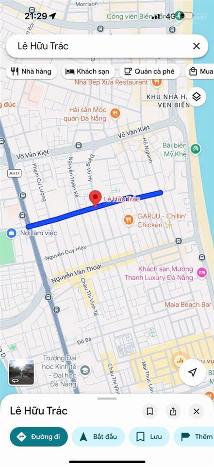 Bán cặp đất 2 mặt kiệt lê hữu trác thông nguyễn thiện kếsơn trà gần biển mỹ khêgiá 12,5 tỷ/175.5m