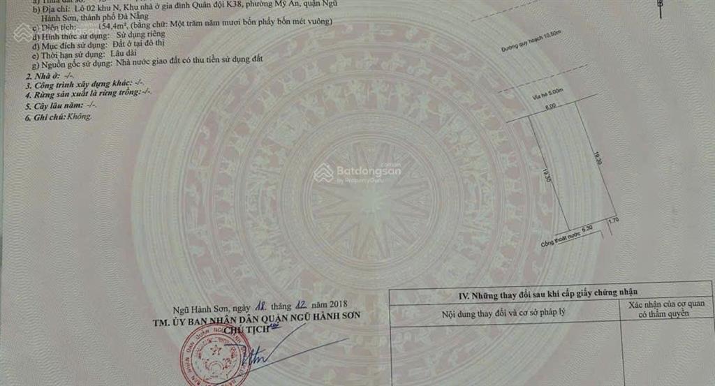 Bán đất đường đỗ bá sát biển, phố tây an thượng, ngay lê quang đạo, giá tốt 53,2 tỷ/155m2 ngang 8m