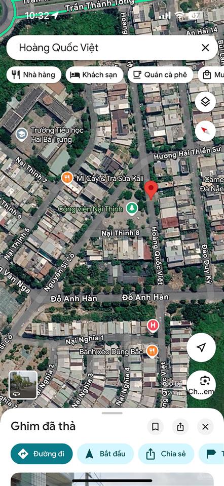 Bán lô đất mt đường 7m5 hoàng quốc việt đối diện công viên, gần sông hàn, sơn trà  giá rẻ 8,7 tỷ