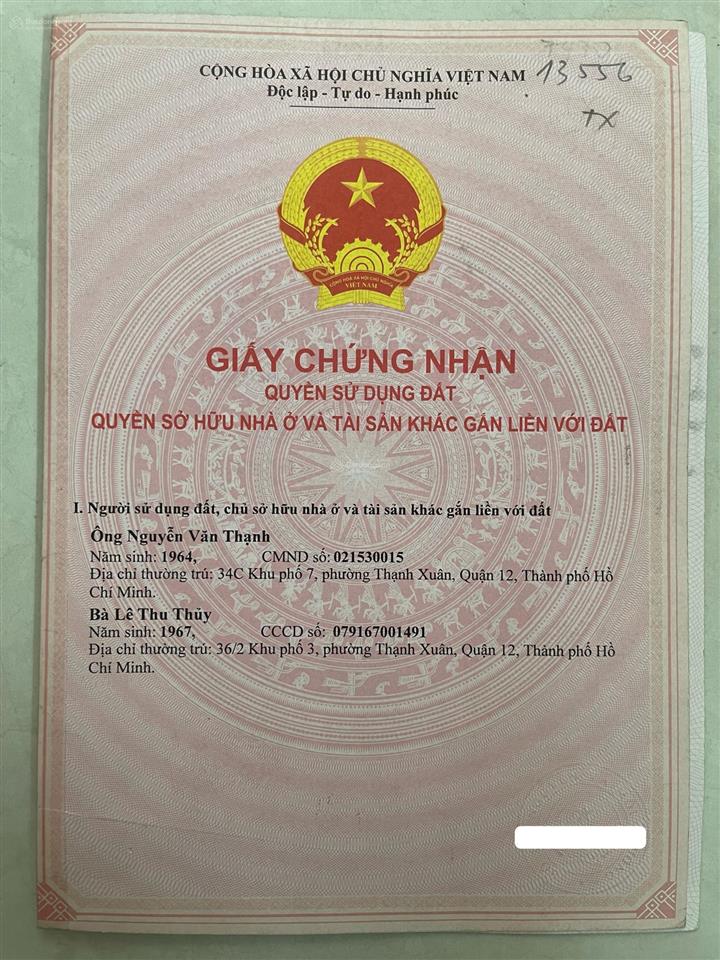 Bán đất tx33 5*25, dt 123,7m2 full thổ cư, shcc đường 10m giá 4tỷ850 tl