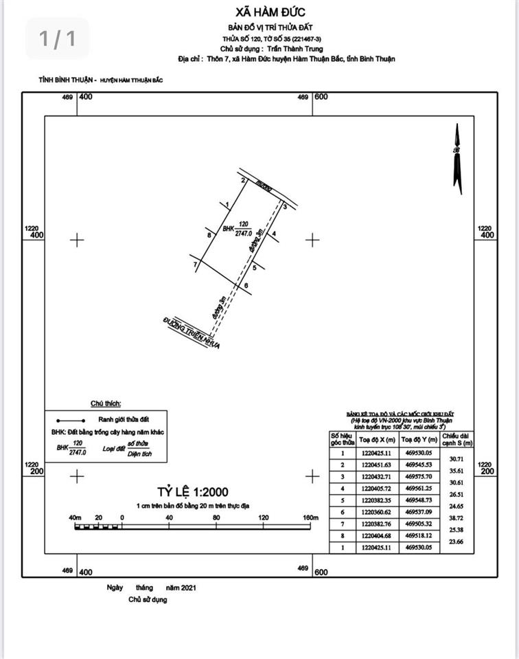Bán 2999m2 đất thôn 7, xã hàm đức, hàm thuận bắc, gần cổng số 3 của sân bay giá rẻ
