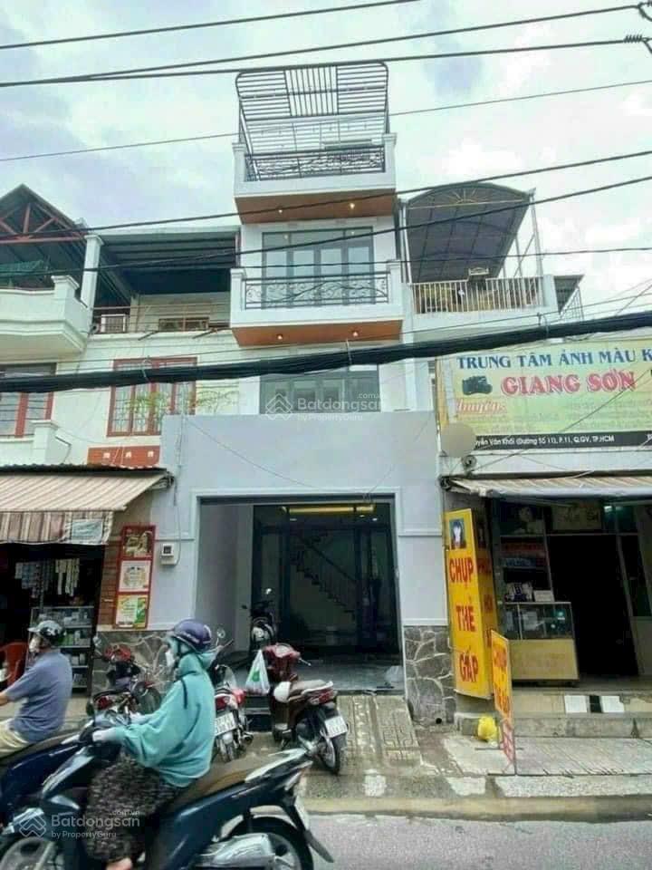Mặt tiền kinh doanh 4x16m 2 lầu st 4pn 4wc mt nguyễn văn khối p11 gv