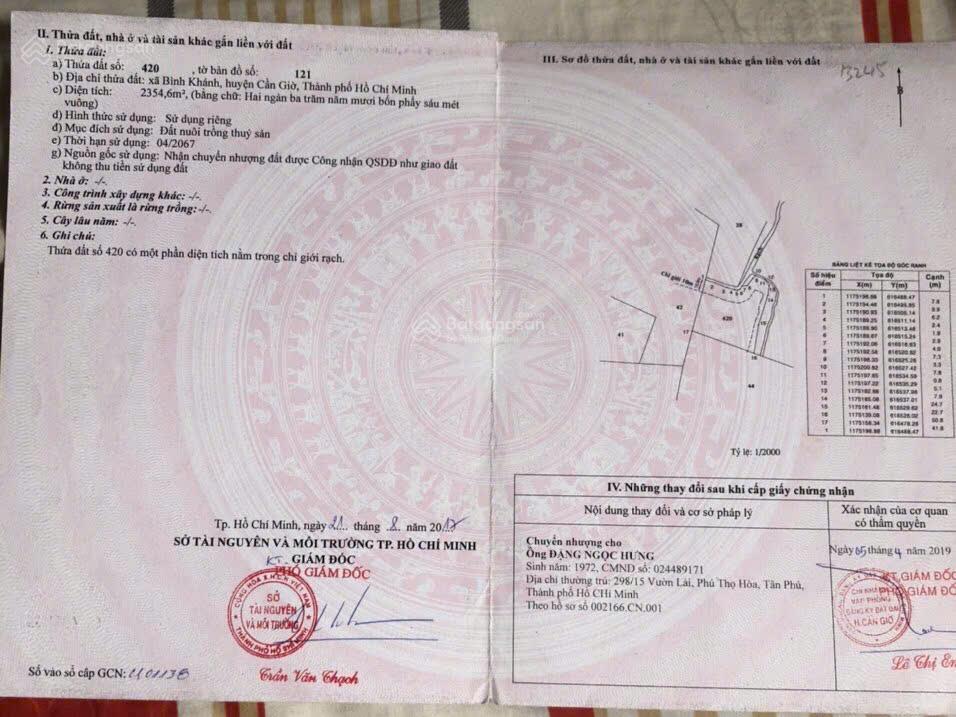 Bán lô đất xã bình khánh 1ty5/1000m2  0918 182 ***